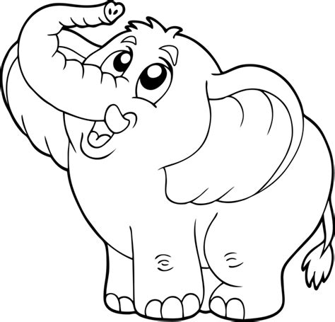 Elefante #6296  Animales  – Colorear dibujos gratis