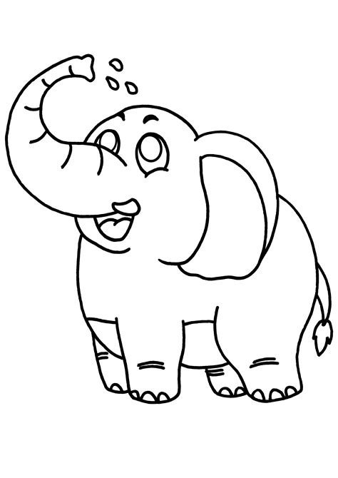 Elefante  Animales  – Colorear dibujos gratis