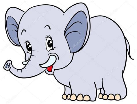 Elefante azul de dibujos animados Imagen Vectorial de ...