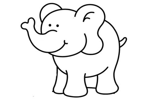 Elefante Bebe Animado Para Colorear   páginas para colorear