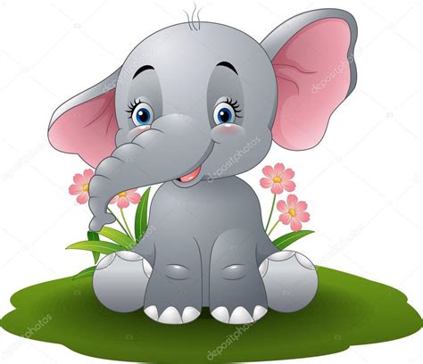 Elefante bebé de dibujos animados Imagen Vectorial de ...