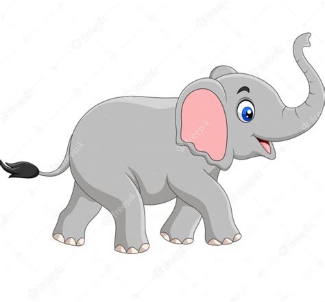 Elefante de dibujos animados aislado | Vector Premium