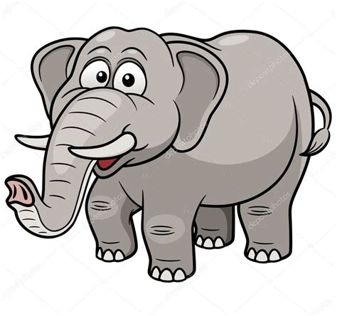 Elefante de dibujos animados Imagen Vectorial de ...