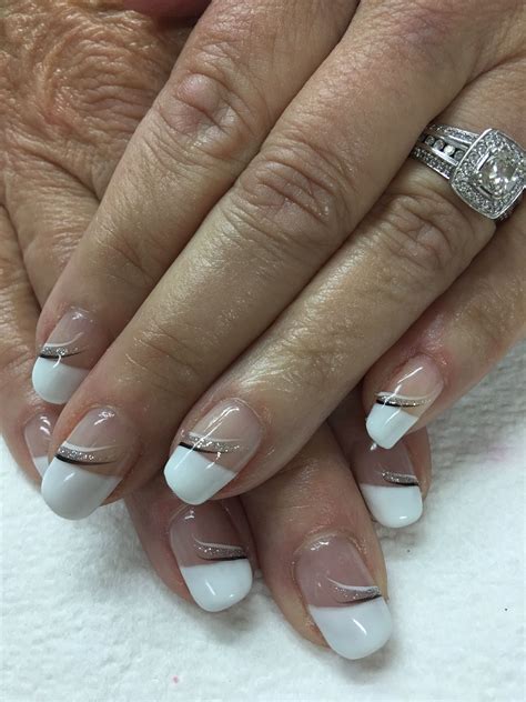 Elegant white angled French Gel Nails | Gel nail designs, Nails, Nail ...