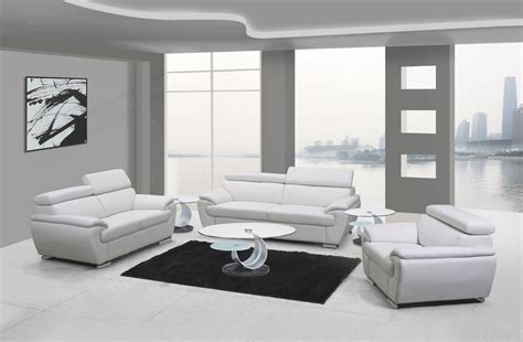 Elegant White Leather Living Room Furniture   Awesome Decors