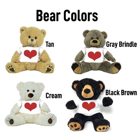 Elija su color oso de peluche nombre personalizado para el | Etsy