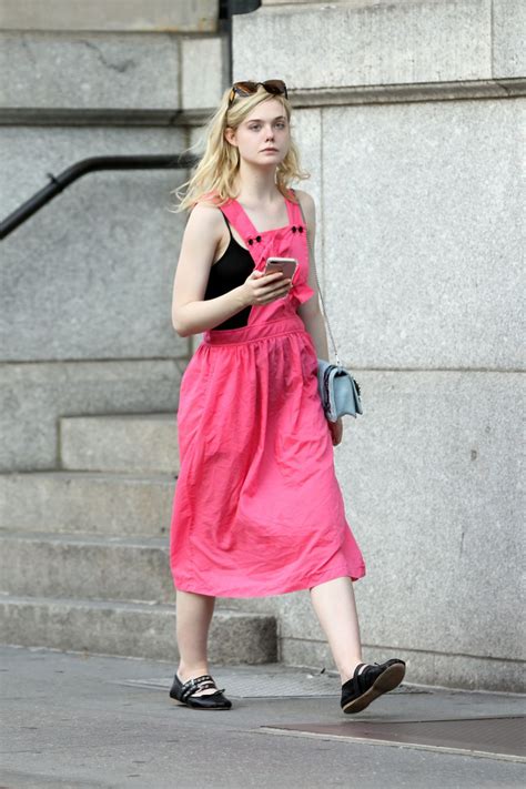 ELLE FANNING Heading to Her Home in New York 09/04/2017 ...