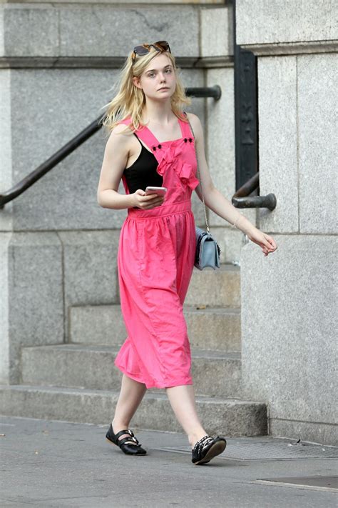 ELLE FANNING Heading to Her Home in New York 09/04/2017 ...