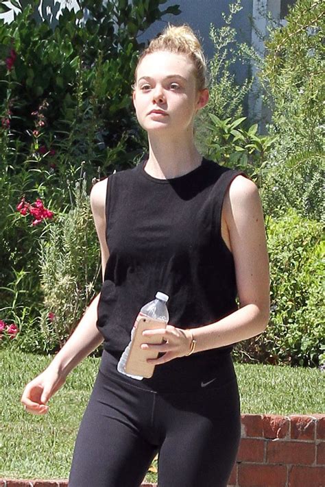 ELLE FANNING in Tights Out in Studio City 07/24/2015 ...