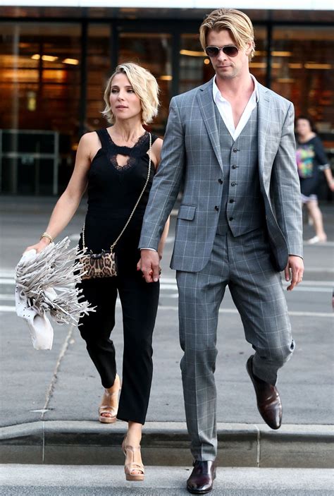 Elsa Pataky and Chris Hemsworth   Leaving the Foxtel ...