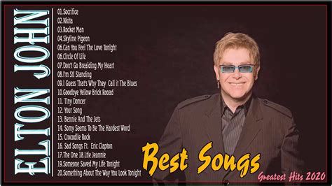 Elton John Best Songs   Elton John Greatest Hits Album Rock Ballads Of ...