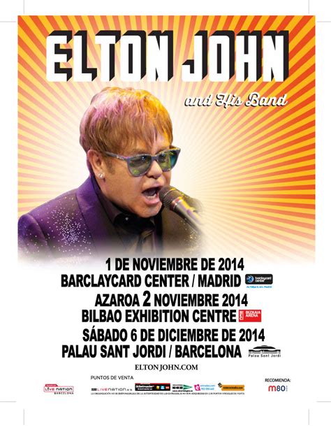 Elton John repasará sus grandes éxitos en Madrid, Bilbao y Barcelona ...