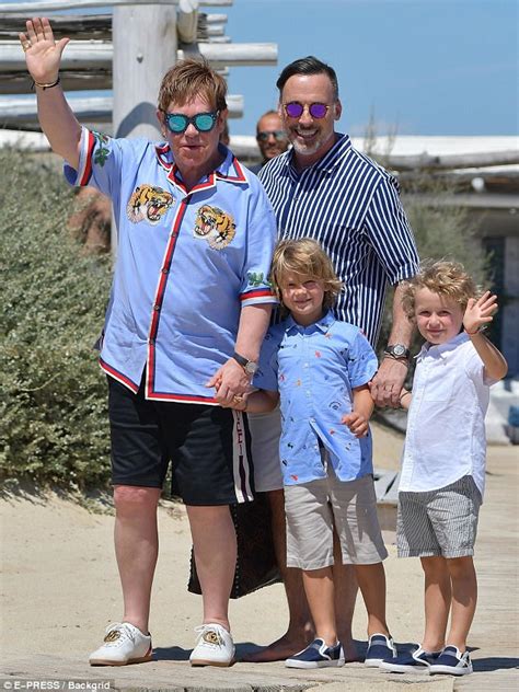Elton John take sons for annual St Tropez lunch | Daily Mail Online