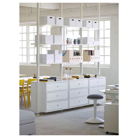 ELVARLI Combinación de almacenaje abierta, blanco, 258x51x222 350 cm   IKEA