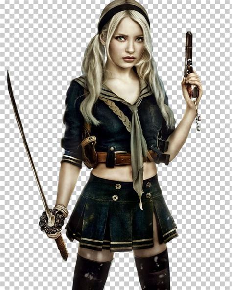 Emily Browning Sucker Punch Cosplay Babydoll Costume PNG ...