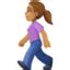 Emoji de mujer caminando  tono de piel medio    Significado y ...