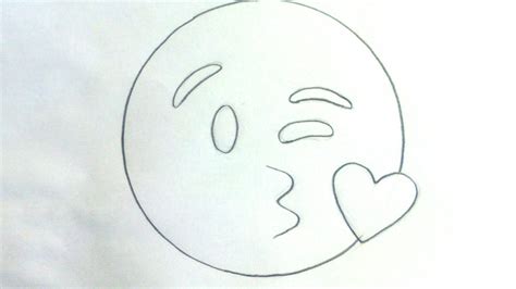 Emoticones Whatsapp: Cómo dibujar el emoji beso a lápiz ...