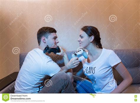 Emotions Running High After A Video Gaming Session Stock Image   Image ...
