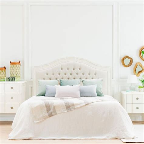 Emperatriz Cabecero de cama tapizado blanco   Dormitorios ...