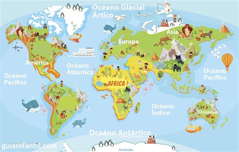 En cuantos continentes se encuentra dividido el mapa ...