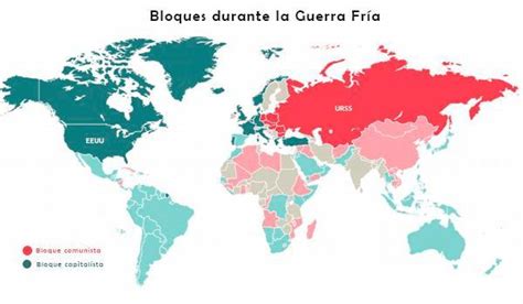 En un mapamundi colorea los países alineados al bloque comunista de un ...