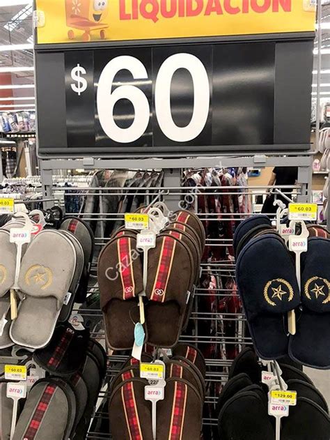 En Walmart liquidación de pantuflas a $60 durante este Buen Fin 2019