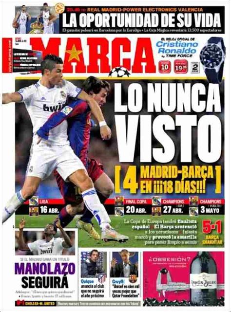 Encuentre el resultado del Barça en la portada de  Marca    Libertad ...