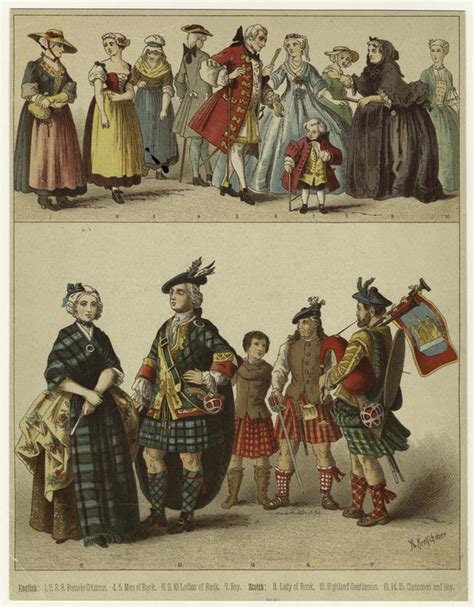 English and Scottish dress, 18th century.   NYPL Digital ...