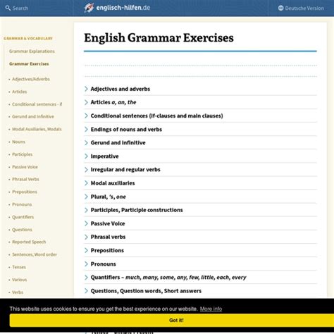 English Grammar Exercises | Pearltrees