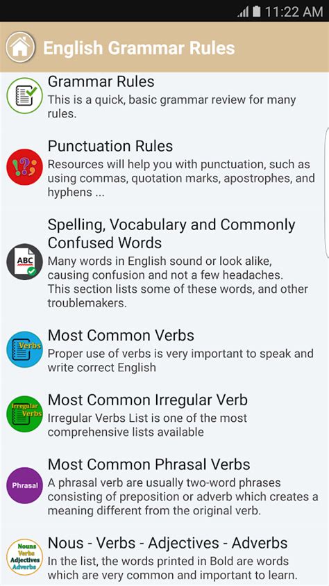 English Grammar Rule Handbooks   Android Apps on Google Play