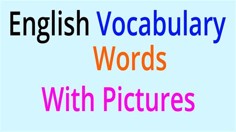 English Vocabulary Words   Learn English Vocabulary With ...