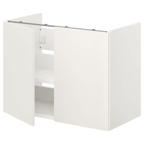 ENHET Mueble lavabo con balda/puertas   blanco   IKEA