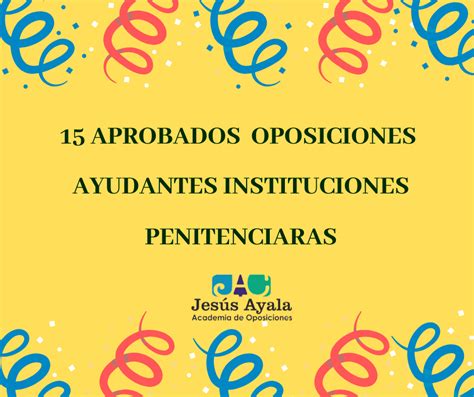 ¡Enhorabuena funcionarios/as! de Ayudantes de Instituciones Penitenciarias!