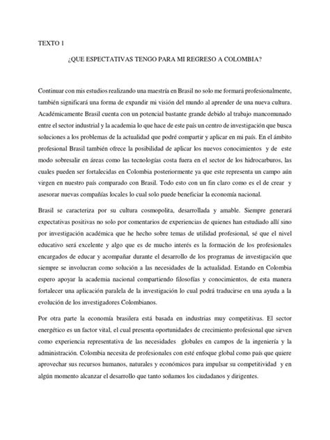 Ensayo Aplicación BECA 1 | Colombia | Brasil | Prueba ...