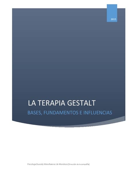 ENSAYO Fundamentos de La T. Gestalt PDF | Terapia Gestalt | Psicoanálisis