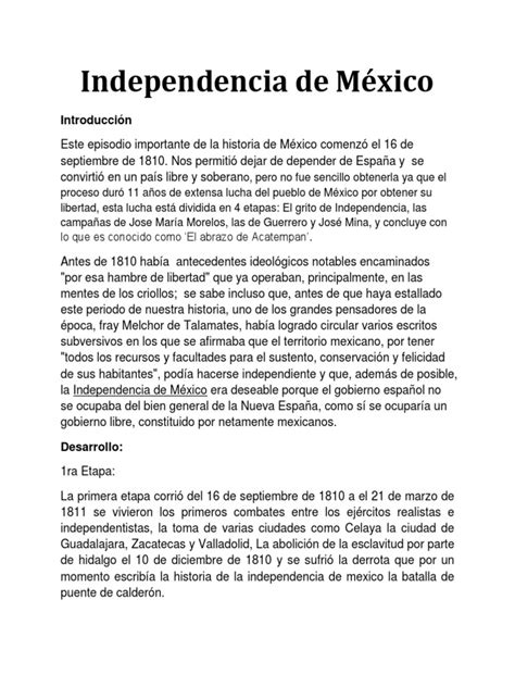 Ensayo Independencia de México | Nueva España | Antiguas ...