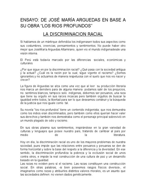 Ensayo | PDF | Discriminación | Racismo