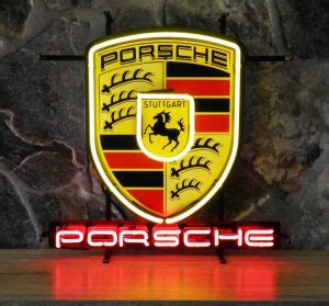 Enseigne neon Porsche 55 x 57 cm   StefVintageStore