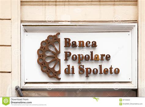 Entrance Plate Of Banca Popolare Di Spoleto Editorial ...