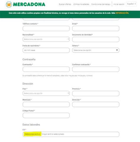 Enviar el currículum a Mercadona | onlinecv.es