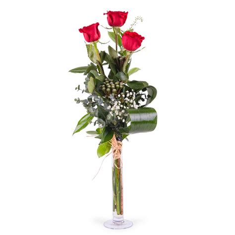 Enviar rosas   3 Rosas Rojas de Tallo Largo   Interflora