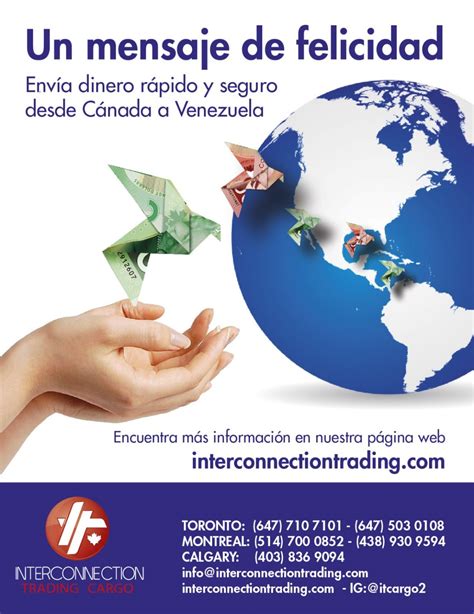 Envio de dinero flyer — Interconnection Trading Cargo