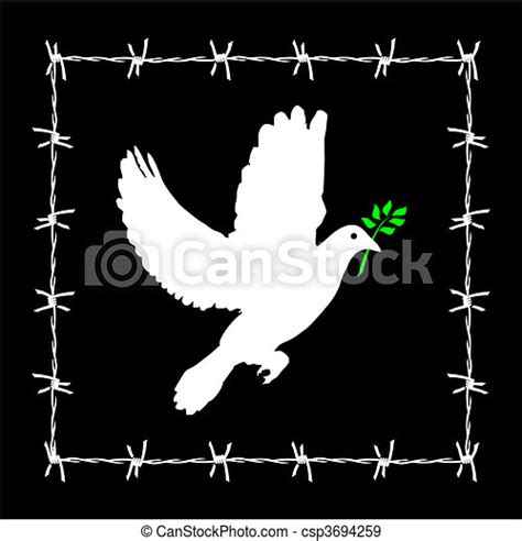 EPS vectores de libertad, no   paloma, de, paz, encuadrado, en, Un ...