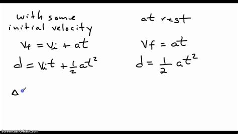 Equations for Motion under Constant Acceleration   YouTube
