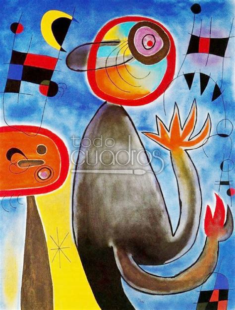 Escalera cruza el azul en rueda de fuego , cuadros de Joan Miró.