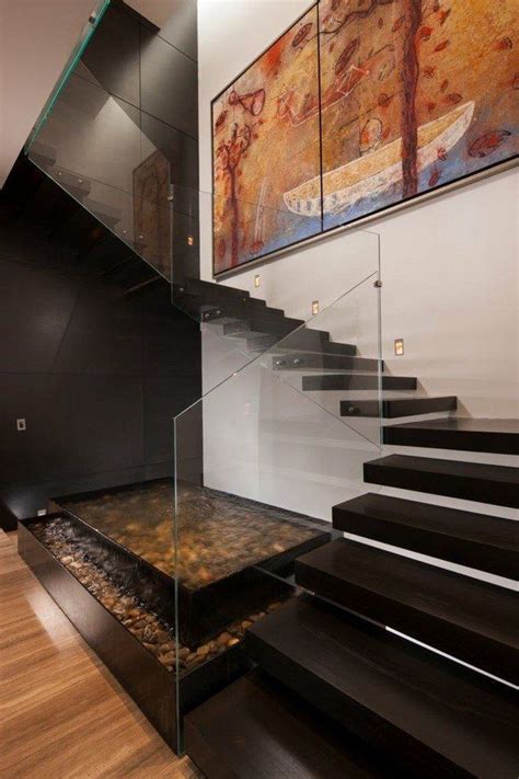 Escaleras Modernas Para Interiores con peldaños de madera ...