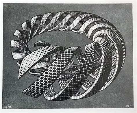 ESCHER Spirals Vintage print, Escher Print, Fantasy Print ...