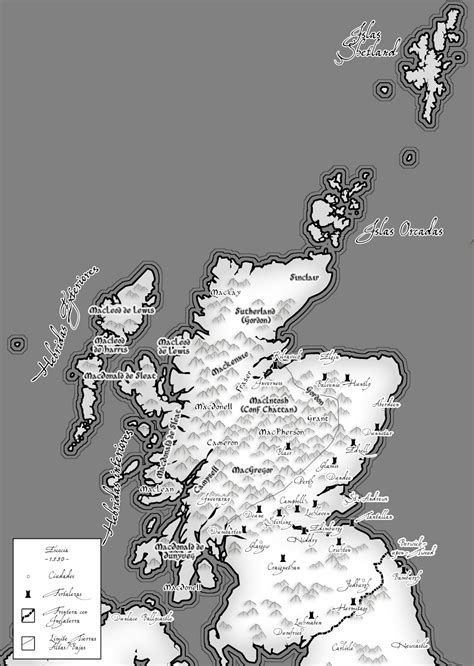Escocia en la época de Solomon Kane: Mapa
