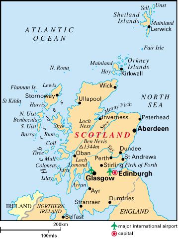 Escocia: Mapa Escocia