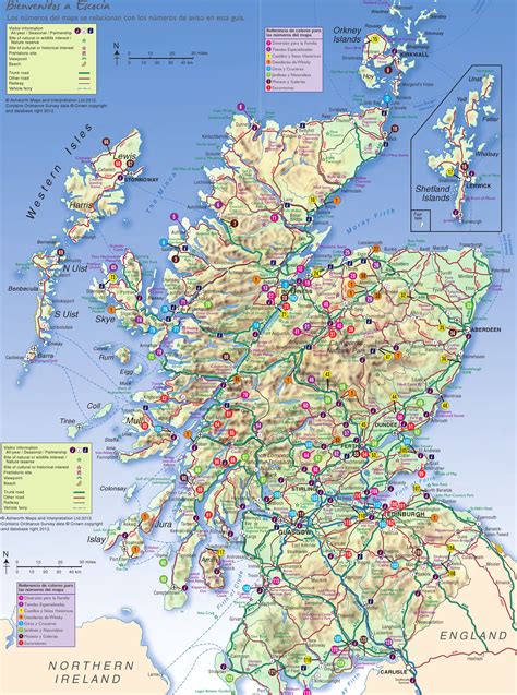 Escocia Mapa | thujamassages